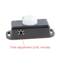 Miniatyrbillede 3 af 4: Dc 12v/24v Krops-Infrarød Pir Bevægelsessensor Switch Led Lys 8m White