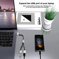 Miniatyrbilde 5 av 5: Type A Type-C Hann til Dobbel USB 2.0 Hunn Adapter USB-C OTG Splitter Y Kabel Konverter Støtte [DB]