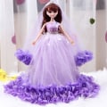 Miniatyrbillede 3 af 5: 45cm Pige Extral Fancy Dukke Poserbar Stilful Dukke Fe Karakter Figuriner Legetøj Gave Til 7-14 År Gammel PigeBY Purple