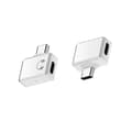 Lightning hunn til USB-C hann sidebøyd adapter for hodetelefoner - Støtte for samtaler, musikk og HiFi-lyd Hvit