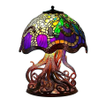 Miniatyrbilde 1 av 5: Fargede Glassplante-Serie Bordlamper Fargerike Soverom Nattbord Blomst Sopp Retro Bord Natt L