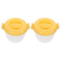 Miniatyrbilde 2 av 2: 2 stk Gjenbrukbar Mikrobølgeovn Ris Cooker Praktisk Multifunksjonell Mikrobølgeovn Ris Cooker Matboks Yellow