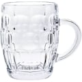 Miniatyrbillede 1 af 2: Klassiske ølkrus i pint-stil, glaskande, gammel pub-bar-stil, tankard med hank, stein med fordybninger 1200ml