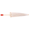 Miniatyrbillede 4 af 5: 10 stk. papirparaplyer i hvid farve - dekorative paraplyer i papir til skoleindretning og fotorekvisitter - 20 cm 20CM