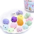 Pikkukuva 2 / 5: Mini Juhlaleluja Lasten Mochi Squishy Lelu Stressinlievittäjä Ahdistuslelut Säilytyslaatikolla 36pcs