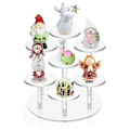 Miniatyrbilde 2 av 5: Julepynt Stativ 7 Kolonner Akryl Transparent Stativ For Cupcakes, Smykkeutstilling
