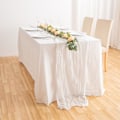 Miniatyrbilde 2 av 5: 4m Gaze-løper til bryllup, bordløper i cheesecloth, Rustikk styling White