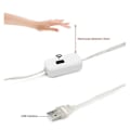 Miniatyrbillede 2 af 5: 2m LED-stribe med bevægelsessensor. 2700K varmt lys, IP65 vandtæt, USB-opladelig. Selvklæbende LED-stribe til soveværelser, stuer, køkkener