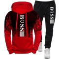Miniatyrbild 1 av 4: Herrar Hoodies för Män Kläder Splash Ink Sweatshirt Kostym Man Tracksuit Byxor Set Nytt i Hoodies & Sweatshirts Sport Kostymer Set Red L