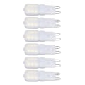 Miniatyrbillede 2 af 5: 6 stk. G9 LED-pærer, dæmpbare, 3W, energibesparende, 360 graders lys, til loftslamper og pendler, hvidt lys, 110-140V