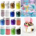 Miniatyrbild 1 av 4: Färgad ätbar guldpulver Mousse Cake Fudge Macaron Choklad Glitterpulver Guldpulver Bakning Kakfärg Dekorationsverktyg (Guld, 1 förpackning, borste n