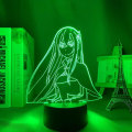 Miniatyrbillede 3 af 5: Anime 3D Lampe Rem og Ram fra Re Zero Starting Life in Another World Natlampe til Soveværelsesindretning Fødselsdagsgave LED Natlys (Farve: A)BY A