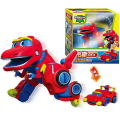 Miniatyrbillede 3 af 5: Nyeste Abs Min Deformation Gogo Dino Actionfigurer Rex Transformation Bil Flyvemaskine Motorbåd Kran Dinosaur Legetøj Til Børn (FMY) With Box Perry