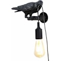 Miniatyrbillede 1 af 4: Væglampe i Resin med Fugledesign - Sort