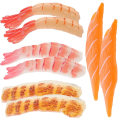 Miniatyrbilde 3 av 3: 8 stk Kunstig Sushi Falsk Mat Simulering Realistisk Nigiri Falsk Lakse Skiver