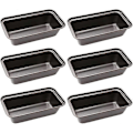 Miniatyrbilde 1 av 5: Brødform, 6 stk. Non-Stick Mini Brødformsett og Brødpanne, Karbonstål Brødform for Brød, Kaker, Quiche og Brownies