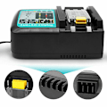 Miniatyrbillede 1 af 5: Til Makita Dc18rc Hurtig Hurtig Lithium-ion Batterilader (bl1830 Bl1850) 18v 3a EU Plug