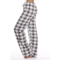 Pikkukuva 2 / 4: Naisten pyjama housut taskuilla, naisten pehmeät flanelliruudullinen pyjama housut gray XL