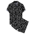 Pikkukuva 2 / 3: Miesten Havaiji Boho Kesäasu Lyhythihainen Paita ja Shortsit Setti Loma RantaBY Black 3XL