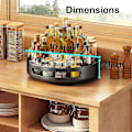 Miniatyrbild 5 av 5: Lazy Susan Snurrbricka, Sayzh Snurrbricka Organiser, Kryddställ Roterande För Kökspentry Skåp Bänkskiva, Metallstål, 25 cm, Svart
