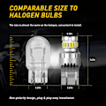 Miniatyrbillede 3 af 5: 2 stk. Bil T20 7440 W21W LED Canbus Baklygter 7443 LED Pære Baglygte Bremsesignal Lys 6000K Super