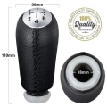 Miniatyrbillede 2 af 5: Manuel Gearskifte Knob til Renault Clio III 2005-09 Megane 2 Laguna 2003-09 Sort Læder med AdapterBY
