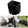 Miniatyrbilde 2 av 5: Adapter for nedløpsrør til takrenne (adapter for firkantet takrenne på 3 tommer x 4 tommer til avløpsrør) passer til utendørsrør på 3 eller 4 tommer Black
