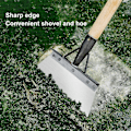 Miniatyrbilde 2 av 5: Multifunksjonell Rengjøringsskuffe Jordrensing Tykk Rengjøring Flat Spade For Hagegårdsbruk 30cm