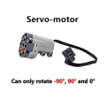 Miniatyrbillede 1 af 4: For Logo Tekniske Dele Motor Multi Power Funktioner Værktøj Servo Tog Model Sæt Byggeklodser Høj Kvalitet  [DmS] servo-motor