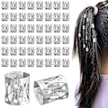 Miniatyrbilde 1 av 5: Aluminiumsmanchetter, Dreadlocks-perler, Flettemateriale - Sølv 50 stykker (FMY)