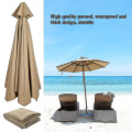 Miniatyrbillede 3 af 5: A-bedste Sælgende Udskiftningsstof Haveparasol Baldakin Dæksel Til 3m 6/8 Arm Terrasse Solparasol 50% Tilbud Agate Green 300cm*6k