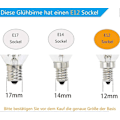 Miniatyrbillede 4 af 5: Pakke med 6 Himalaya Saltlampe Pærer E12, 15 Watt til Soveværelsesbelysning Dekoration 220-240V