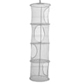 Miniatyrbilde 1 av 5: 4-lags Mesh-brett for oppbevaring av leker for barn, sammenleggbart, hengende kurv, diverse oppbevaringsstativ Grey