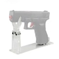 Miniatyrbilde 2 av 5: Klar Akryl Håndvåpen Display Stativ Pistol Stativ Holder For 5 Girs Justerbar Kort Lekevåpen Modell Visning Stativ Black