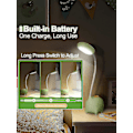 Miniatyrbillede 4 af 4: Unik Dinosaur Bordlampe Led Natlampe Til Børn Trådløs Opladning Student Lærings Øjenbeskyttelse Lampe Usb Genopladelig (Grøn) GuanGuan