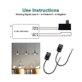 Miniatyrbillede 3 af 5: DC 0-10V LED Dimmer Knob Controller Kompatibel med 0-10V eller 1-10V Dæmpbare Indendørsbelysning Spotlight Grow La Black