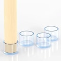 Miniatyrbillede 3 af 5: 4 stk./sæt 50 mm runde transparente gummipuder til møbler, gulvbeskyttere fodbundsstrømper rør Co