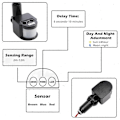 Miniatyrbillede 5 af 5: 12V Bevægelsessensor Pir Sensor Automatisk Infrarød Sensor Bevægelsesdetektor Lyskontakt Udendørs Pir til