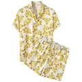 Pikkukuva 2 / 3: Miesten Havaiji Boho Kesäasu Lyhythihainen Paita ja Shortsit Setti Loma RantaBY Yellow L