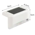 Miniatyrbillede 3 af 4: 4-pak Solcelled Dæklys LED Soltrappe Lys Vandafvisende Hække Lys Udendørs Trapper Trin Hæk White Warm light
