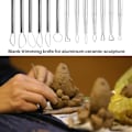 Miniatyrbillede 2 af 5: Polymer Clay Værktøjer Keramik Skulptur Værktøjer Udskæring Bånd Wire End Loop Clay Værktøjer Sæt silver