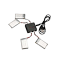 Miniatyrbillede 2 af 2: 4 stk. 3,7v 500mah Genopladeligt Lipo Batteri Med Oplader Til Syma X5c / X5sc Rc Quadcopter