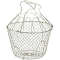 Miniatyrbillede 1 af 3: Sammenklappelig salatslynge med forstærkning - Rustfrit stål - Nem opbevaring - Blid centrifugering - 22,5 cm