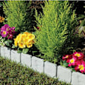 Miniatyrbilde 4 av 5: Imitert Stein Hage Gjerde Jord Gjerde Staving Hage Rustikk Hageplen Gjerde Forbruksvarer-PP Plast, 23*25cm, 20stk