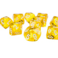 Miniatyrbillede 4 af 5: 10 stk Gennemsigtige Polyhedriske D10 Multifarvede Terninger Spil Party Pub Forbrugsvarer Gave Orange 10pcs