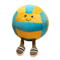 Miniatyrbillede 1 af 5: Sinknap Tegnefilm Volleyball Plyslegetøj 2-Benet Sportsbold Plushie Fyldt Bold Dukke Pude Hjem Kontor Soveværelse Dekoration Football