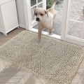 Miniatyrbillede 1 af 4: Dørmatte til Hunde med Mudrede Poter, Absorberer Fugt og Snavs, Absorberende Skridsikker Vaskbar Matte, Hurtigtørrende Mikrofiber, MudBY Beige 50x80cm