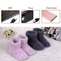 Miniatyrbild 5 av 5: Vinter USB Elektriska Uppvärmningsskor Kvinnor Män Bekväma Plysch Fotvärmare SkorBY Women size 35-39