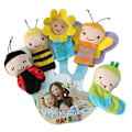 Miniatyrbild 1 av 4: 8cm Plush Fingerdocka för Spädbarn Nytt Spel Insekt Litet Djur Handdocka Set Tidig Utbildning Docka (Pris för ett Set (inklusive 5))