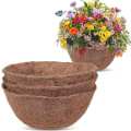 Miniatyrbild 2 av 5: 3-pack Hängande Korg Kokosfoder Väggmonterad Kokosfoder Tråg 100% Naturliga Växtfibrer Foder Utomhus Planteringsfoder Kokosfibrer Planteringsfoder 14 inch
